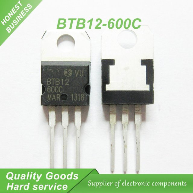 5 Stück BTB12-600C BTB12-600 Triacs 12 Amp 600 Volt in Schwarz - Bild 1