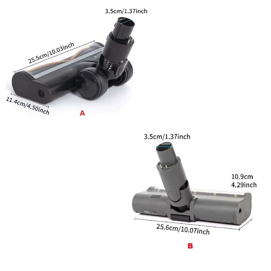 Dreame Ersatzteil-Set in Schwarz bestehend aus Bürstenkopf, Verlängerungsrohr, Düse und Rolle für Staubsauger Modelle V20, V20Pro, V30, Z10, Z20, Z30, R10, R20, R30, T20, T30, V12 und V11SE - Bild 2