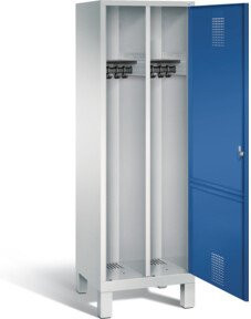 C+P Spind Evolo mit Front in Enzianblau und Korpus in Lichtgrau, H x B x T: 185 x 61 x 50 cm - Bild 1