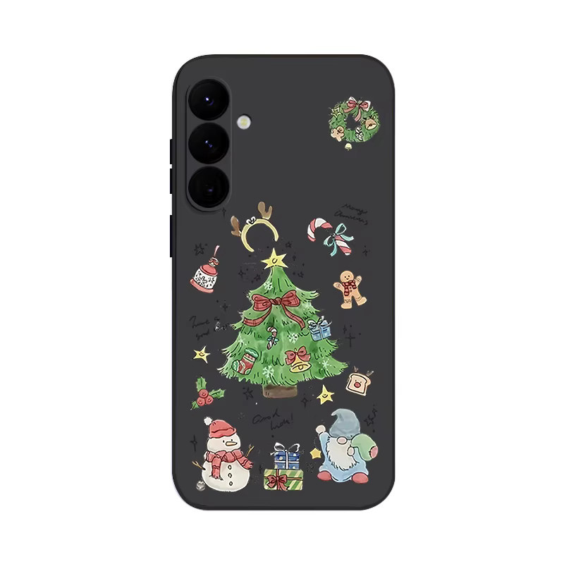 Weihnachtsbaum Handyhülle für Samsung Galaxy S25 S24 S23 S22 Ultra Plus FE A56 A17 A16 A36 A55 A54 A53 A35 A15 TPU Cover in Blau oder Schwarz - Bild 4