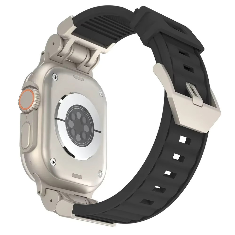 CAOWTAN Uhrenarmband Silikon, Schwarz, Herren - Bild 4