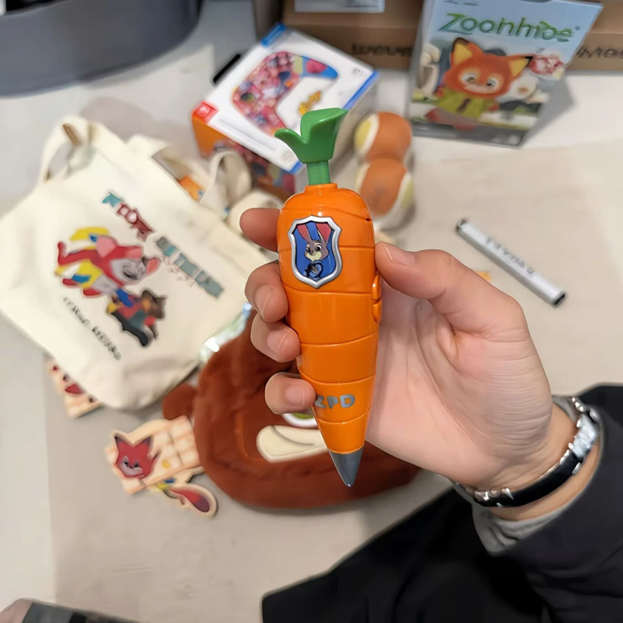 Disney Zootopia Judy Karottenförmiger 2-in-1 Voice-Recorder Stift und Gary-Schreibstift in Orange - Bild 4