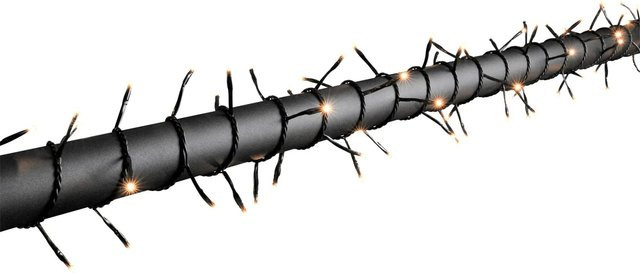 Konstsmide Micro-Lichterkette mit 120 LEDs in Warmweiß und schwarzem Kabel, IP44 wetterfest für Weihnachten - Bild 1