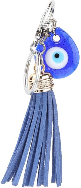 Schlüsselanhänger Blauer Böser Blick, Türkisches Glas Amulett, Unisex - Bild 1