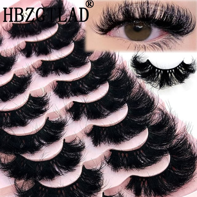 HBZGTLAD Künstliche Wimpern, Black, 8 Paar, Unisex - Bild 1