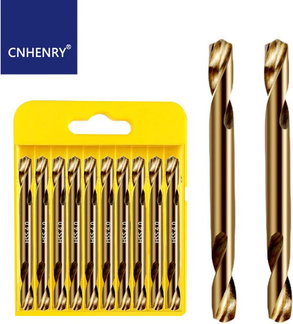 CNHENRY HSS Doppelkopf-Spiralbohrer für Metall, Edelstahl, Eisen und Holz in Gold, 3,0-6,0 mm - Bild 1