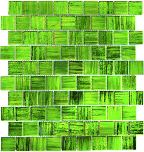 HuH Mosaik Mosaikfliese Foil aus Glas in Grün, B/H: 31,8 x 28,6 cm - Bild 1