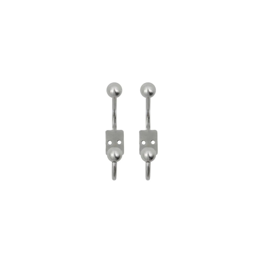 House Doctor Wandhaken Ball Silber, 2er-Set aus Metall - Bild 1