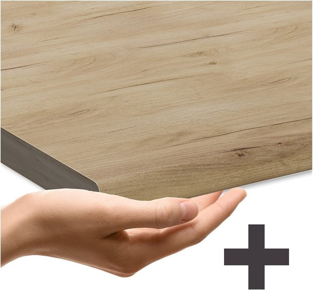 Vicco Küchenunterschrank R-Line Schubladenschrank in Schwarz Beton und Eiche mit Arbeitsplatte Breite: 40 cm - Bild 1