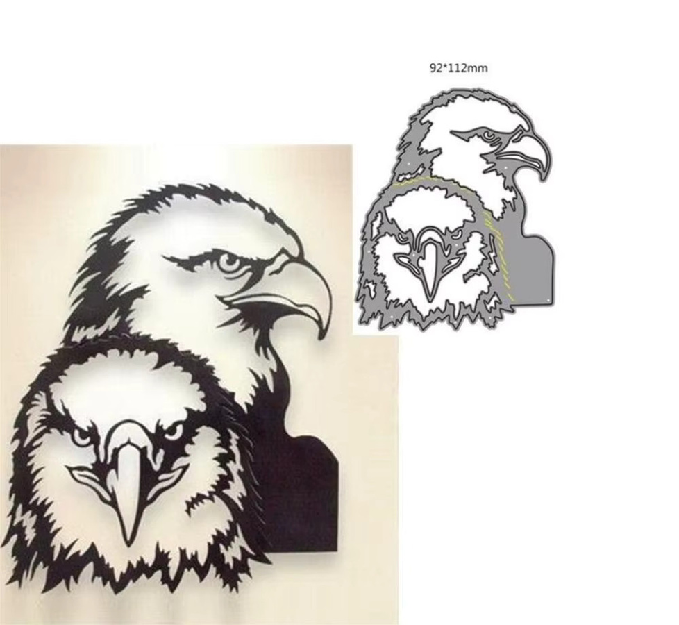 Metall Stanzform Adler für Papierhandwerk und Sammelalben in Silber - Bild 3