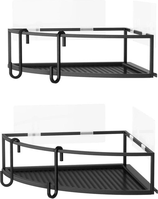 Mömax Duschregal Cubiko 2er Set aus Metall in Schwarz Matt - Bild 1