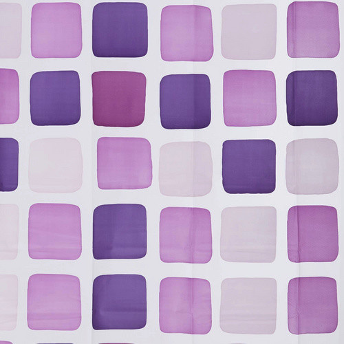 Kleine Wolke Duschvorhang Sonny in Violett mit Quadrat-Design, B/H: 180 x 200 cm - Bild 2