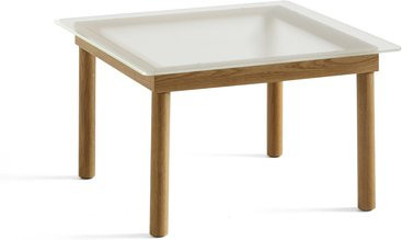 HAY Kofi Beistelltisch Quadratisch aus Glas und Holz in Transparent - Bild 1