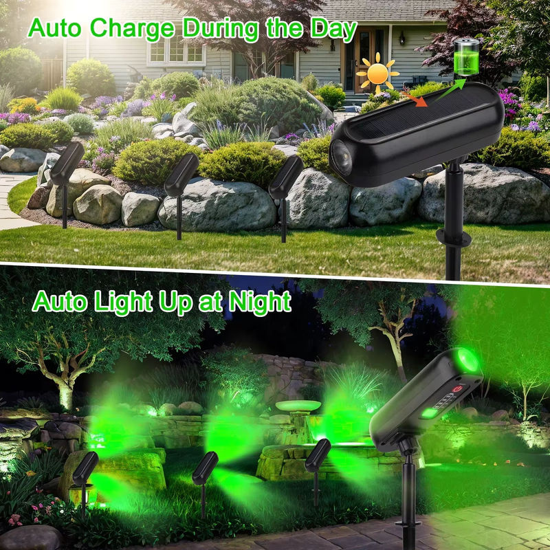 XIWANGFIRE LED Solar Gartenleuchte IP65 wasserdicht RGB Outdoor Scheinwerfer Schwarz - Bild 3