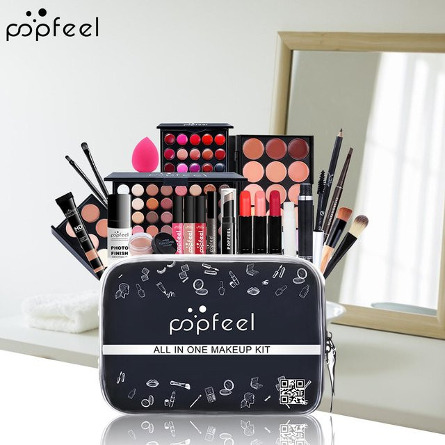 Goddess Cosmetic Bag, 25-teiliges Make-up-Set, Grau, Damen - Bild 1