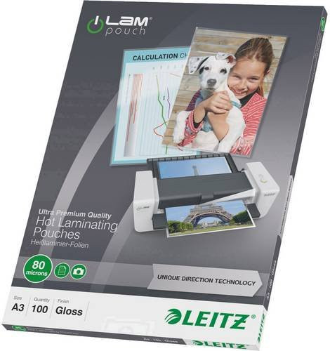 Leitz Laminierfolien iLAM DIN A3 transparent matt, 100 Stück - Bild 1