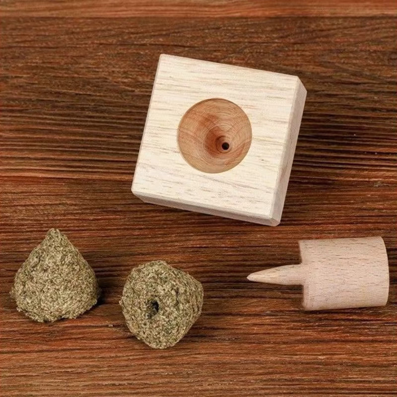 FODRK Moxibustion Turm aus Holz, Wermut Moxa, TCM Therapie - Bild 2