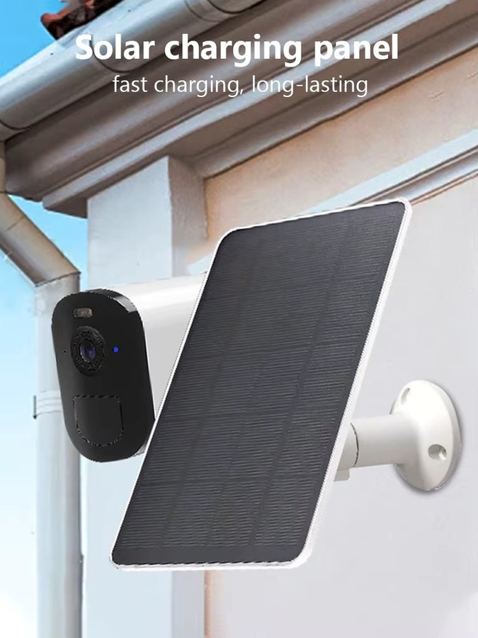 YTYIN 2-in-1 Solarpanel-Set mit Typ-C, 10 W 5 V Solarzellen-Ladegerät in Weiß für Überwachungskameras und kleine Heimbeleuchtungssysteme - Bild 5