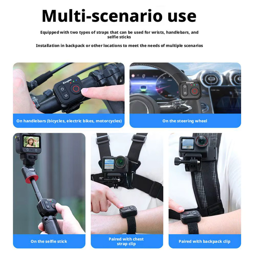 DJI Bluetooth-Fernbedienung für DJI Action 6, Action 5 Pro, Action 4 und OSMO 360 in Schwarz - Bild 3