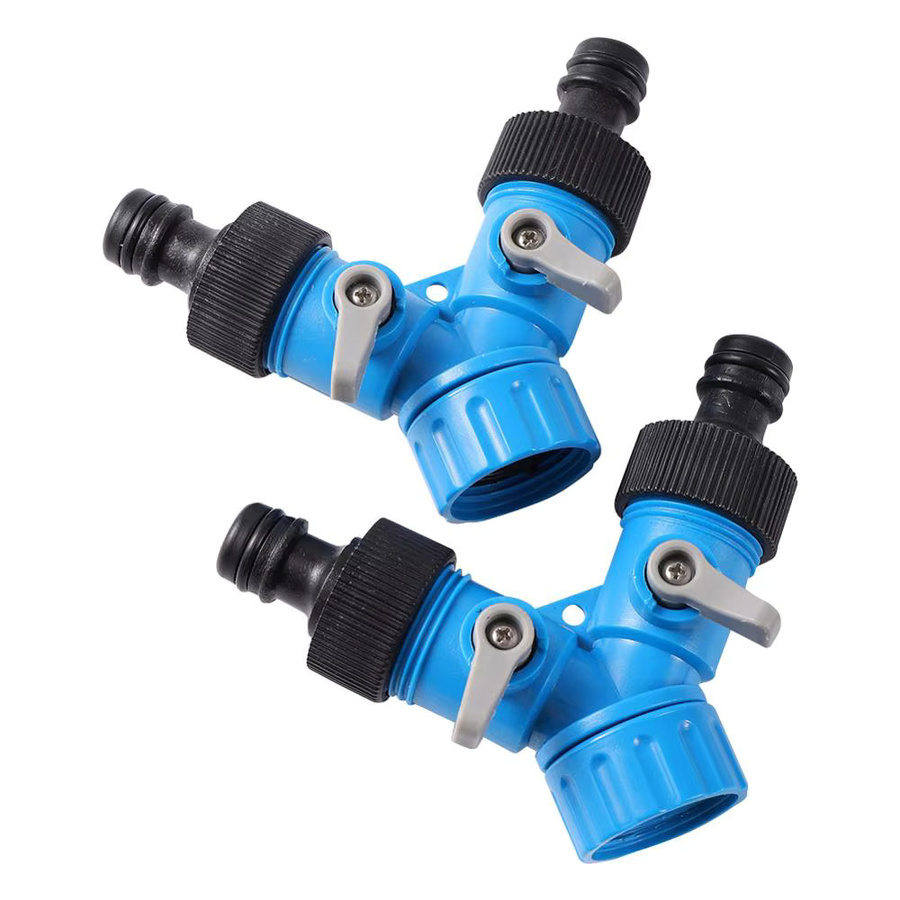 Adhere To Fly Y-förmiger Schnellanschluss mit 1/2 Zoll Innengewinde als Shunt-Ventil und Wasserverteiler in Blau - Bild 3