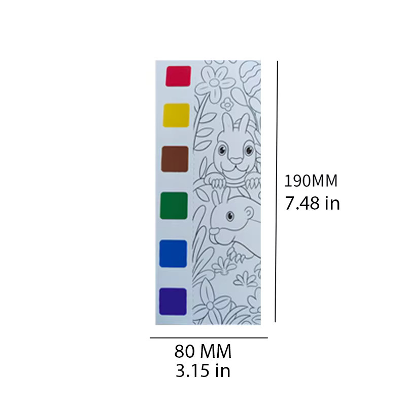 Aquarell-Malbuch für Kinder, 12 Seiten, Tiere, Mehrfarbig - Bild 2