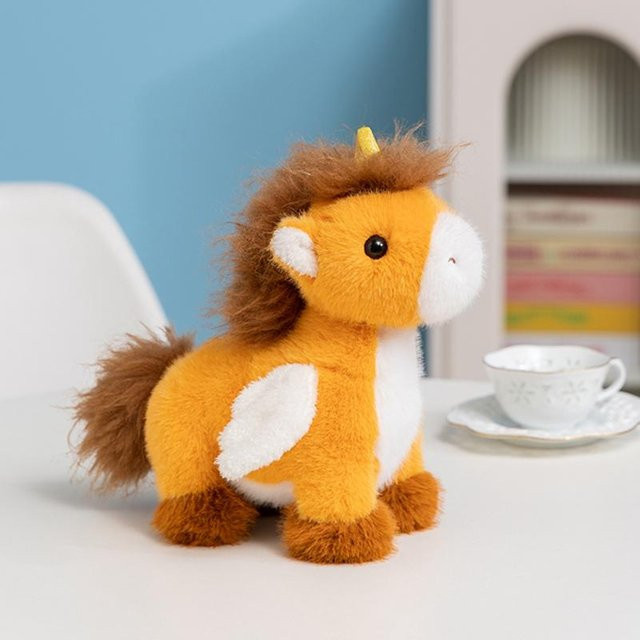 BC Pet Supplies Einhorn Plüschtier, braun, 35cm - Bild 1