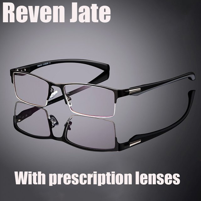 Reven Jate 66085 Korrektionsbrille, Herren, Kombination, rechteckig, schwarz - Bild 1