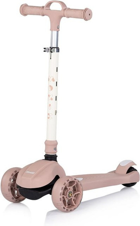 Chipolino Kinderroller Moxie Musik, Licht, klappbar, Tragegriff, 3-Räder, Bremse rosa