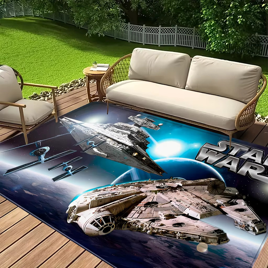 Star Wars Willkommens-Fußmatte von BEAST KINGDOM aus Polyester mit ikonischen Charakteren, rutschfest und handwaschbar, B/T: 60 x 60 cm, Farbe: Multicolour - Bild 4
