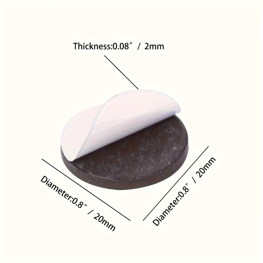 ESHANG Runde Magnetpunkte in Schwarz mit selbstklebender Rückseite zum Basteln, flexible Magnetfolie, Durchmesser: 3,0 cm - Bild 2