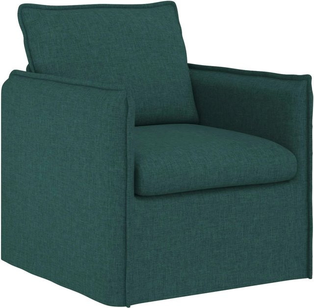 vidaXL Sofa Dunkelgrün mit Stoffbezug und Metallrahmen B/T/H: 195 x 82 x 85 cm - Bild 1