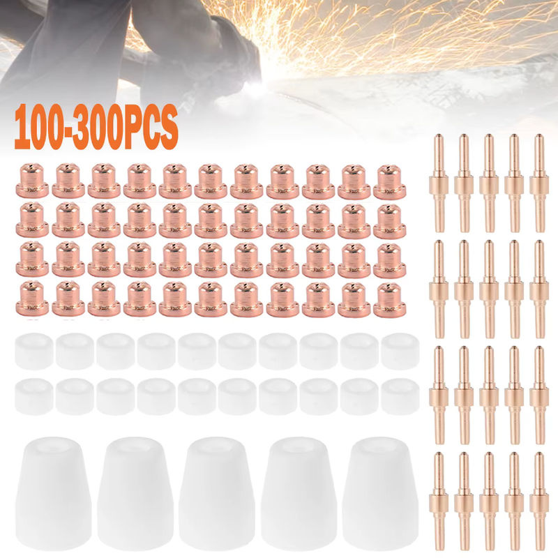 Plasma-Schneidspitzen und Verschleißteile Set für LG-40 PT-31 Cut40 Cut50 Schneidbrenner mit Elektroden, Shield Cups und Düsen - Bild 2
