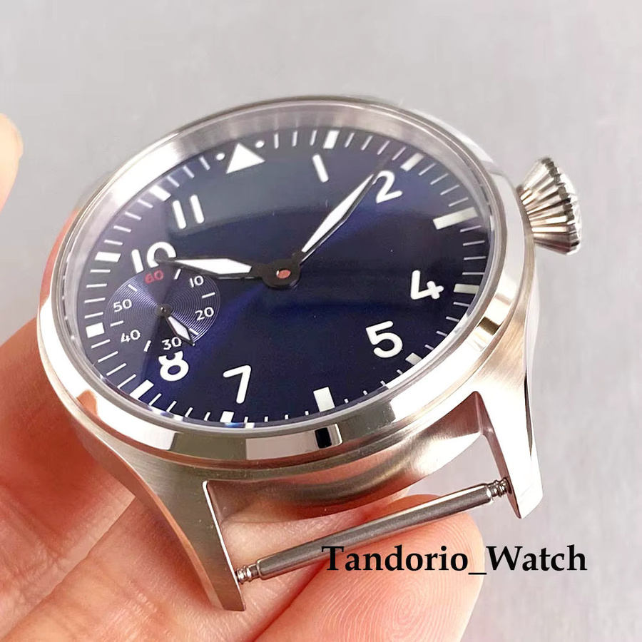 Tandorio Uhrengehäuse Saphirglas, 42 mm, Silber, Unisex - Bild 3