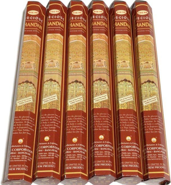 HEM Kostbares Sandelholz Räucherstäbchen, 6 Schachteln, Brown - Bild 1