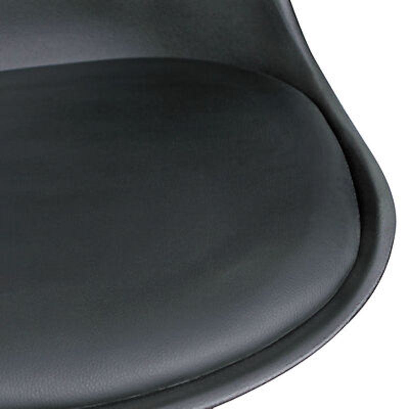 Wohnling Stuhl 2er-Set in Schwarz mit Kunstleder und Hevea Massivholz im skandinavischen Design, B/H/T: 49 x 87 x 52 cm - Bild 3