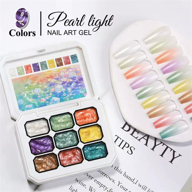 HONEY GIRL Nagellack, 9-Farben Glitzer Perlglanz, Schimmernd, 01 - Bild 1