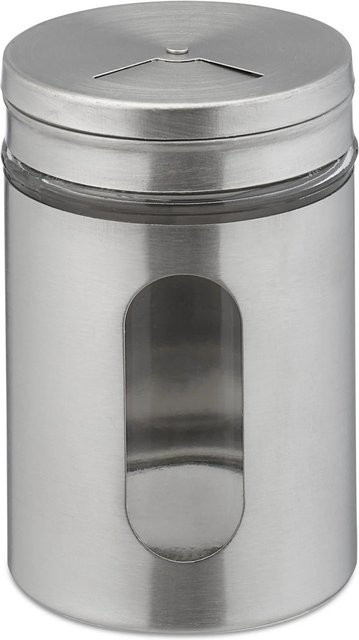 Relaxdays Gewürzstreuer 6er Set aus Glas und Edelstahl in Silber und Transparent mit 3 Streugraden, Höhe: 11 cm, Breite: 7 cm - Bild 1