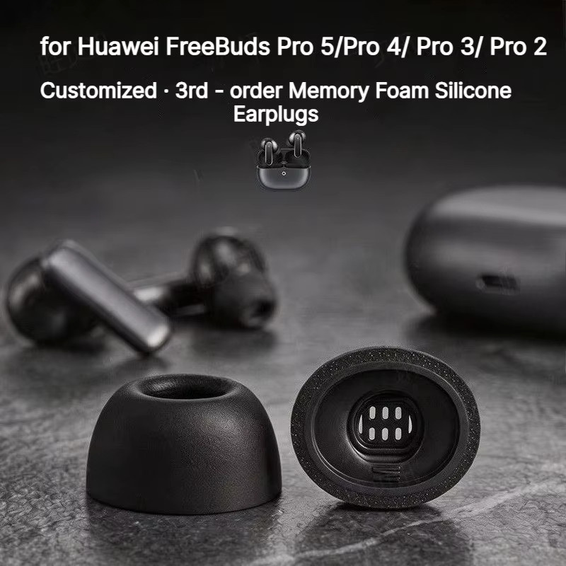 CHENYIQING Memory-Schaum-Ohrstöpsel in Grün für Huawei FreeBuds Pro 5, Pro 4, Pro 3 und Pro 2 kabellose Bluetooth-Kopfhörer als Silikon-Ersatz-Ohrkappen - Bild 2