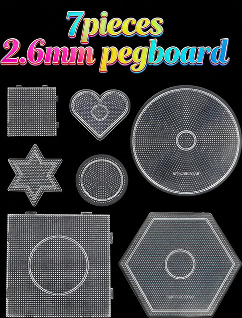 Hama Perlen-Steckbrett-Set, 4/7/9-teiliges Set, transparent - Bild 1