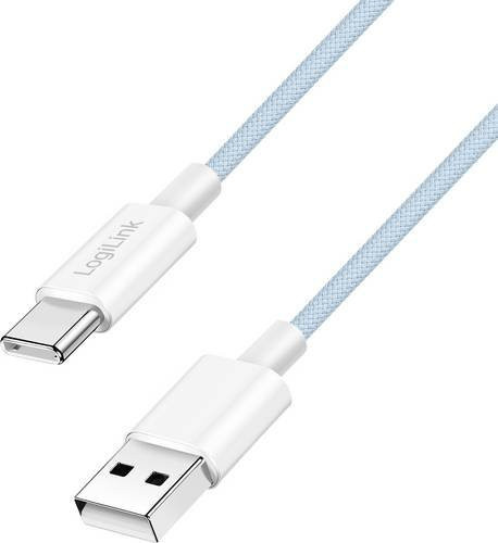 LogiLink USB-C auf USB-A Kabel USB 2.0 in Blau, Länge: 1,5 m - Bild 1