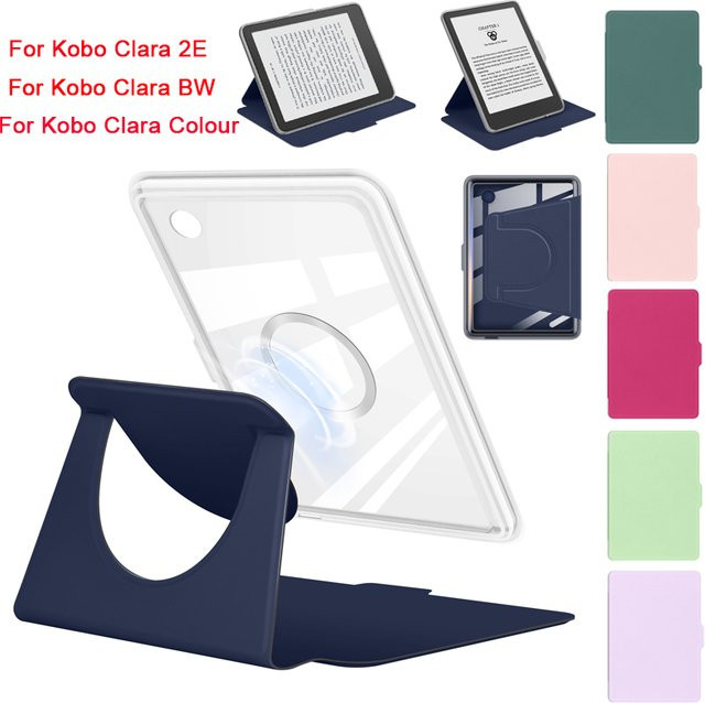 Greliana Magnetische Abnehmbare Funda Abdeckung für Kobo Clara BW N365 Clara 2024 N367 2E N506 6'' Ebook Case in Transparent Pink - Bild 1