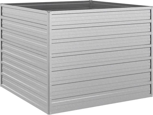 vidaXL Garten-Hochbeet aus verzinktem Stahl in Silber, B/T/H: 100 x 100 x 77 cm - Bild 1