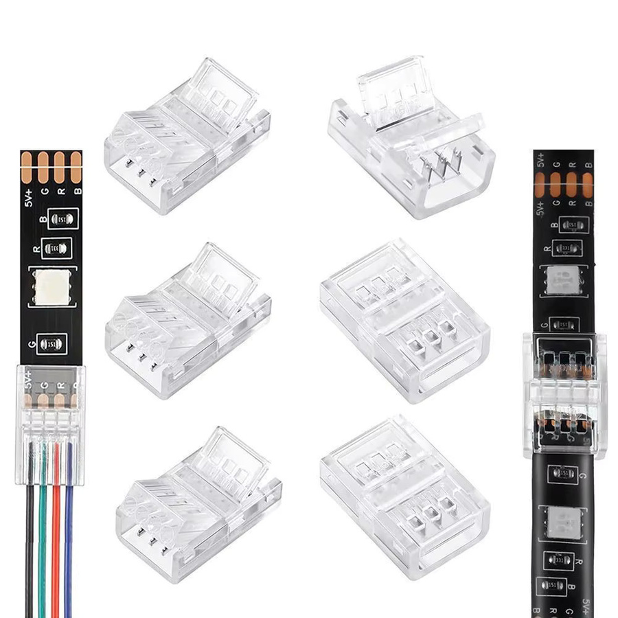 YSRSAI LED Streifen Anschluss Schnalle für SMD5050, transparent, 8/10/12mm - Bild 2