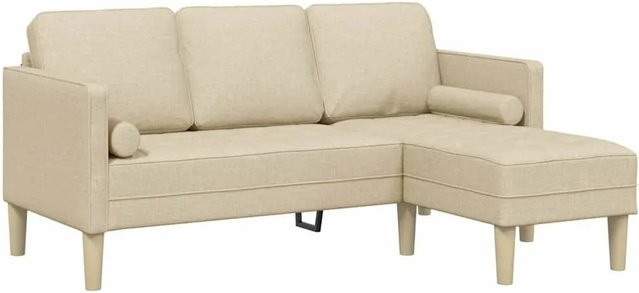 vidaXL Ecksofa Set in Beige mit Kissen und Stoffbezug, L-Form, Rechtsausrichtung - Bild 1