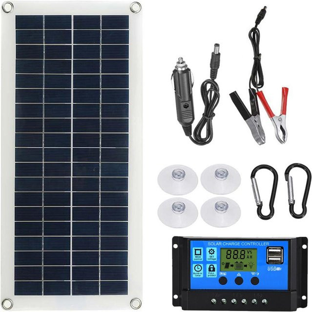 Aneng Tragbares 300W Solar Flexible Panel Kit mit 50A Controller und USB-C Ladeinterface, bunt - Bild 1