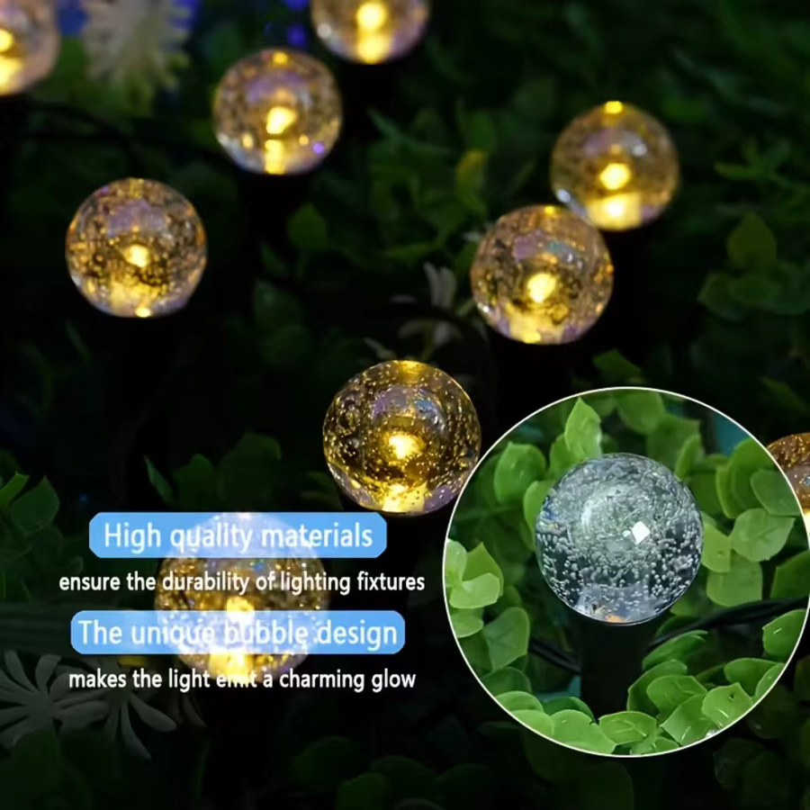Leclstar Solar-LED-Blasenkugel-Rasenlichter in Multicolour, moderne dekorative Gartenleuchten für Terrasse und Außenbereich - Bild 4