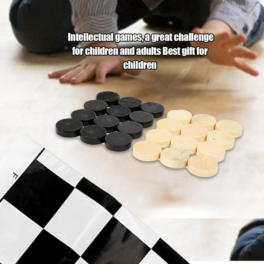 TOMTOP JMS Internationales Damespiel Holz 24-teiliges Set - Bild 5