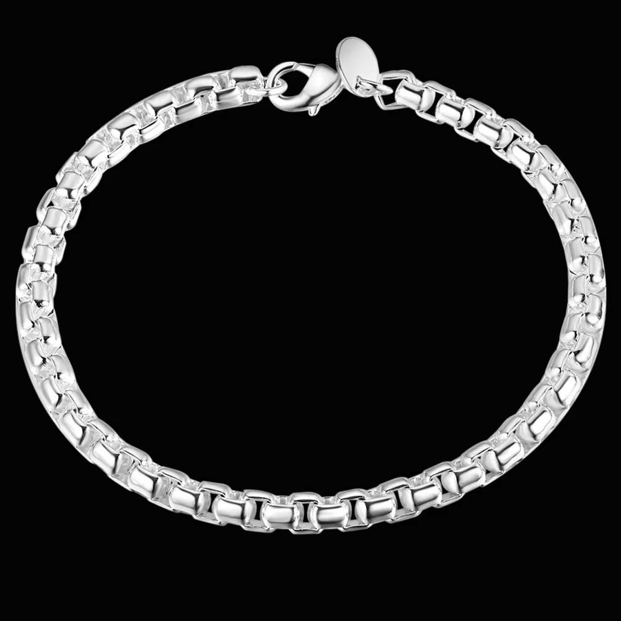 SAY Armband, 925 Silber, Kastenkette, Unisex - Bild 3