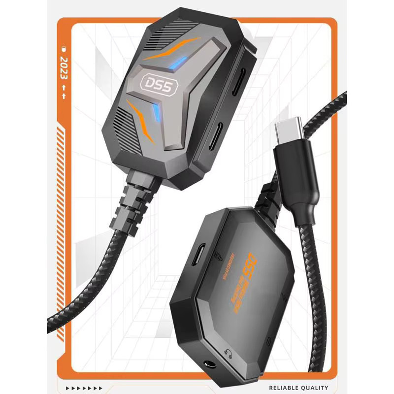 OULLX USB-C auf 3,5 mm Klinkenadapter für Audioübertragung und Telefonate, Schwarz - Bild 2
