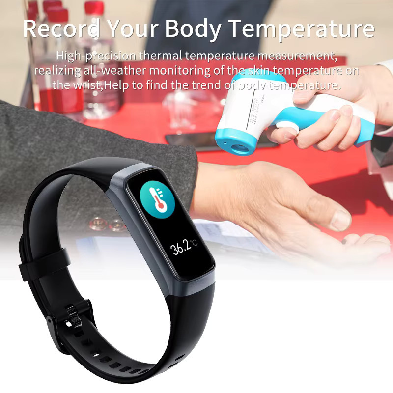Lige Smartwatch, Damen, Schwarz, Kunststoff, Silikon, wasserdicht - Bild 4